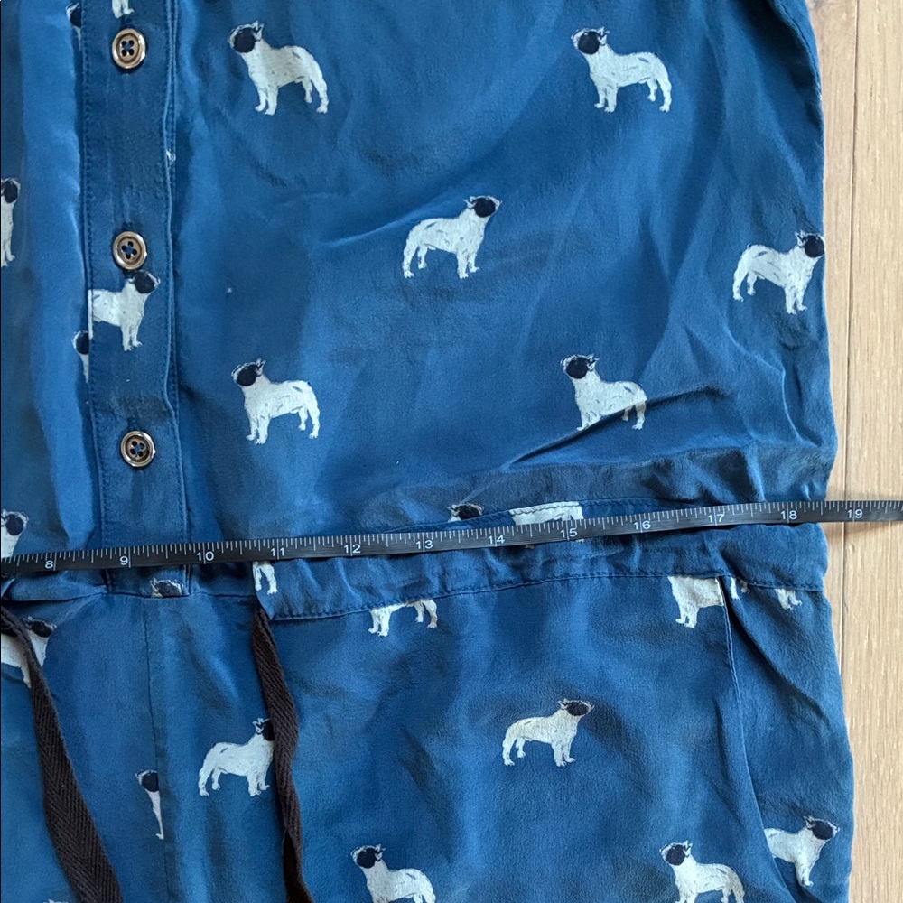 Sea New York Frenchie French Bulldog silk romper - Picture 4 of 9